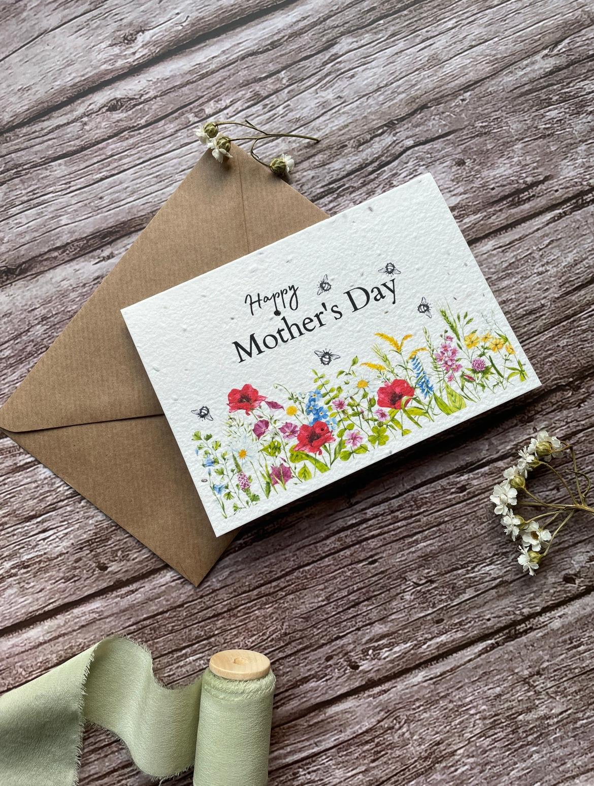 Meadow Wildflower Design Plantable Seed Paper Card