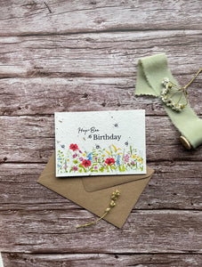 Wildflower Meadow Plantable Birthday Card