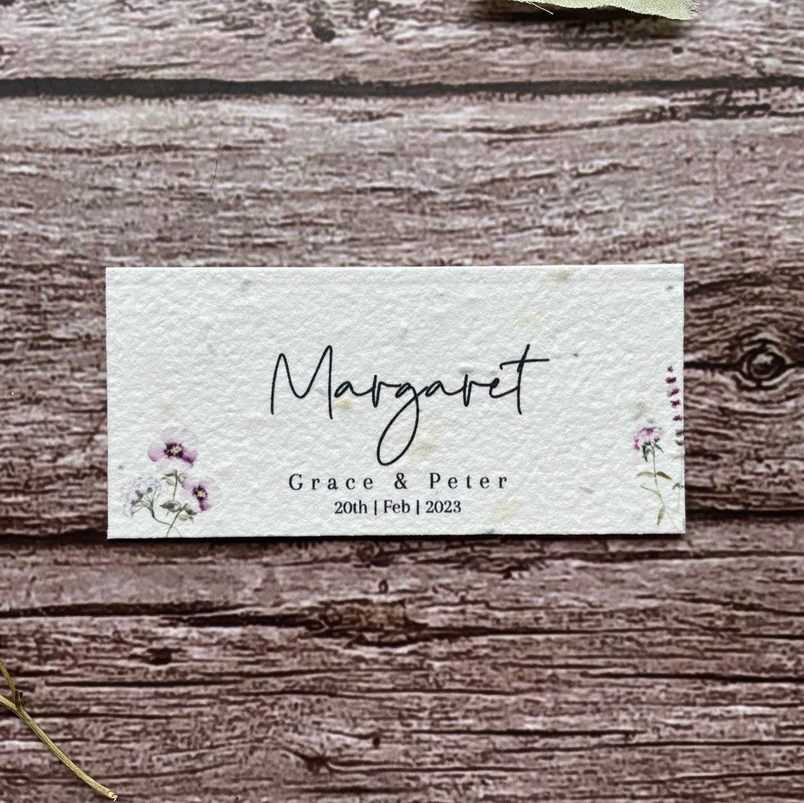 Plantable Wedding Guest Place Cards | Lilac