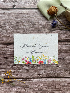 Plant me I grow wildflowers - Plantable Thank You Card