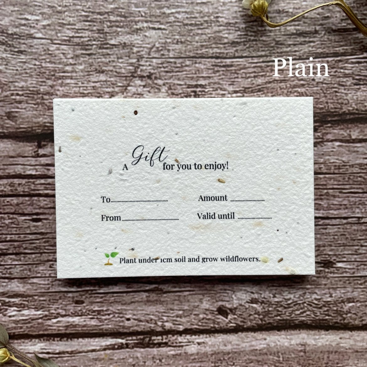 Plantable Gift Card - 100% Eco Friendly 