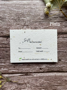 Plantable Gift Card - 100% Eco Friendly 