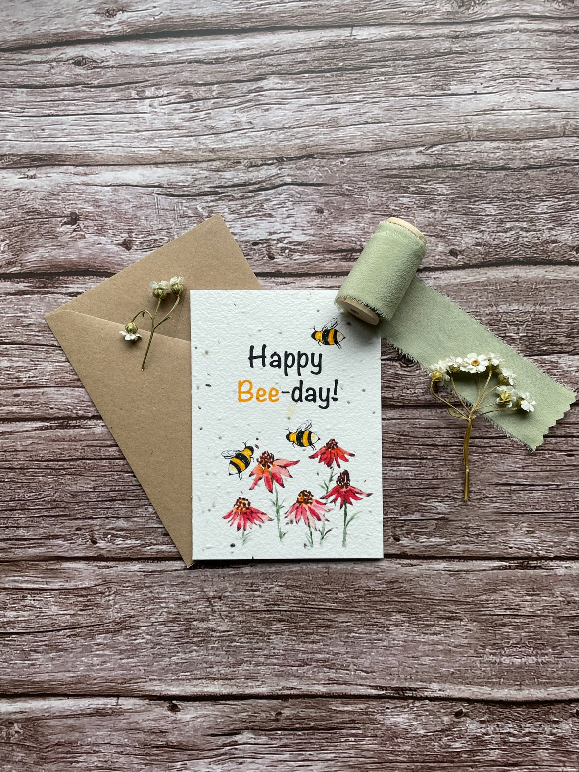Recyclable Plantable Birthday Bee Card