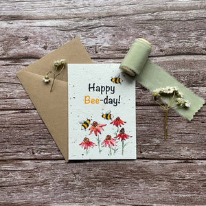 Recyclable Plantable Birthday Bee Card