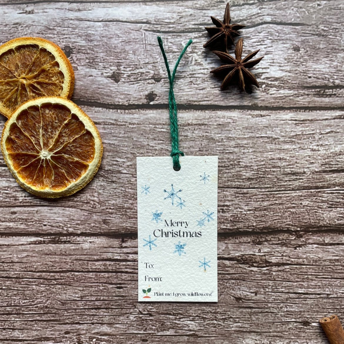 Plantable gift tag with a &